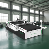 Machine de découpe à couteau vibrant à double portique haute efficacité pour semelles intérieures en cuir, empeignes de chaussures et tissus maillés