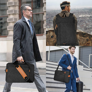 Sac à bandoulière pour <span class=keywords><strong>ordinateur</strong></span> résistant à l'eau 3 en 1 Porte-documents convertibles pour <span class=keywords><strong>ordinateur</strong></span> portable Housse rembourrée pour <span class=keywords><strong>ordinateur</strong></span> portable - Product Image 6