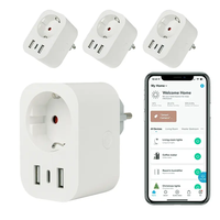 Tasmota Smart EU Plug 16A 2 puertos USB tipo C Medición de energía para Alexa y Google Assistant