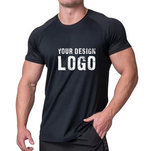 Camiseta Deportiva de Alta Calidad 100% Algodón para Hombre, Personalizada, con Dobladillo Curvo, Ajuste Delgado, para Gimnasio, Fitness, Talla Grande - Product Image 2