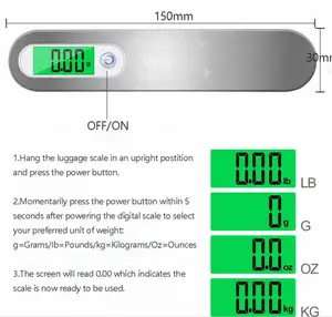 Changxie timbangan bagasi Digital 50kg, timbangan tampilan LCD elektronik portabel, timbangan koper keseimbangan berat badan