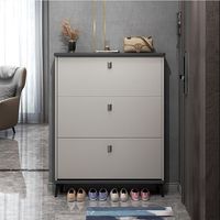 Meuble de rangement de grande capacité de style moderne pour l'entrée, type rabattable, luxe, salon, entrée de la maison, armoire à chaussures