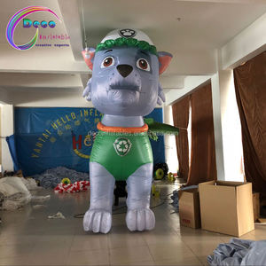 Inflatable cartoon dog with red helmet in the cartoon - Product Image 5