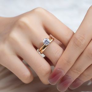 Bague en or blanc 18 carats MSR-1245 avec diamant de laboratoire de 1 carat, forme ronde, D VS1, bijoux personnalisés - Product Image 5