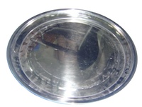 Nouvelle grande assiette en acier inoxydable plateau rond en acier inoxydable de taille différente plaque ronde pour les ménages hôtels cuisine