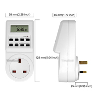 Prise programmable hebdomadaire 13A compatible NFC avec prise pour domotique (Royaume-Uni)