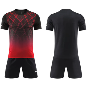 Jersey Sepak Bola Berkualitas Terbaik 100% Poliester, Bernapas, Kerah V, Lengan Pendek, Desain Personalisasi dengan Teknik Scratch, Custom - Product Image 5