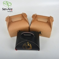 SenAng03 boîtes d'emballage en papier pour gâteau de mariage, grande assiette/Buffet/grace/3 beignets Kraft