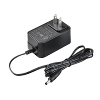 Adaptateur d'alimentation haute efficacité avec connecteur DIN 2 broches US, DC 3,5 mm, en matériau PC, 12 V 2 A pour produits électroniques