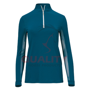 Custom Equestrian Baselayer Stretch Shirts Women Soft Breathable Fast Dry <b>Long</b> <b>Sleeve</b> Horse Riding Ladies Equestrian Shirt - Product Image 4