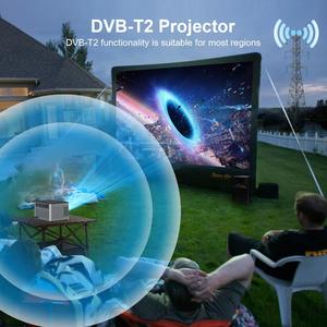 Proyector Portátil para Exteriores con Tecnología DLP Integrada, 3D, Recepción de Señal de TV sin Necesidad de <span class=keywords><strong>Red</strong></span>, 1080P HD, para el Hogar y el Dormitorio - Product Image 1