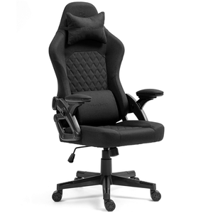 Chaise de jeu inclinable stable avec accoudoirs relevables, design moderne et discret, fonction bascule, idéale pour le bureau, prix abordable - Product Image 2