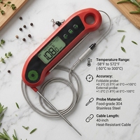 Thermomètre numérique intelligent WINYS pliable et durable à lecture instantanée rapide (1 seconde) pour aliments et barbecue, en ABS, indice IP66, OEM/ODM, rétroéclairage pour viande