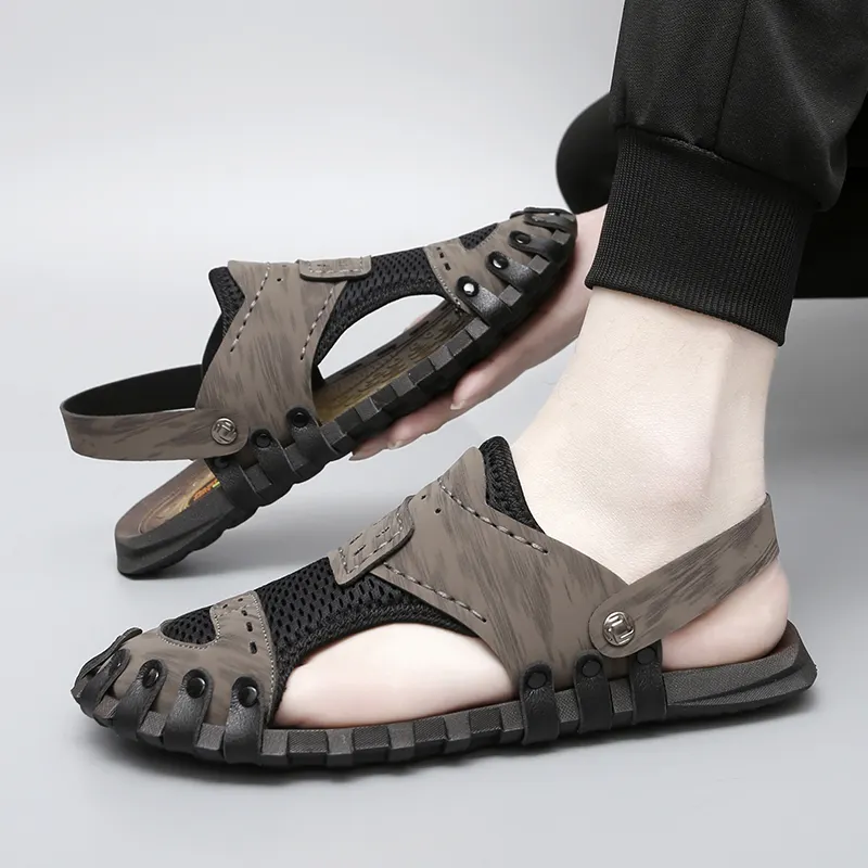 Sapatos de uso diário masculinos de alta qualidade, sandálias de praia para o ar livre e verão, novo design