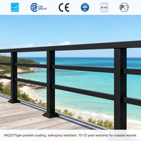 Poteau de balustrade en aluminium léger, tube carré, main courante facile à installer soi-même pour balcon d'hôtel, terrasse, sécurité de piscine