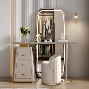 Full Length Mirror Dressing Table - Modern Style with LED Light