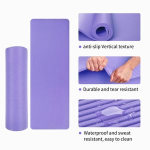Tapis de yoga antidérapant personnalisé de haute qualité avec logo, en caoutchouc nitrile coloré, pour entraînement à domicile, imprimé, vente en gros - Product Image 5