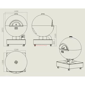 Horno de pizza giratorio de 360 ° de globo comercial para restaurantes pizzerías italianas hermoso y fácil de limpiar - Product Image 4