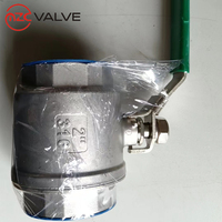 Válvula de bola NPT China, válvula de bola de rosca interna de acero inoxidable con dispositivo de bloqueo
