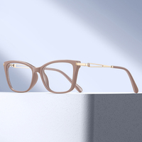 MS 81692 Lunettes de vue anti-lumière bleue pour femme, monture tendance avec branches ajourées, finition polie, polyvalentes pour le quotidien