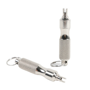 Juego de herramientas manuales de acero, latón y plástico para la extracción de núcleos de válvulas de neumáticos de coche y bicicleta, aguja de desinflado y llave - Product Image 3