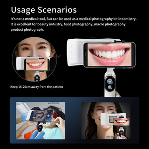 Lampe LED dentaire NICEDEN 20 LED pour photographie, 50000 LUX, 5 niveaux de luminosité réglables, avec télécommande Bluetooth - Product Image 4