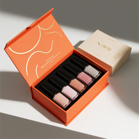 Boîte cadeau rigide magnétique personnalisée avec insert en mousse pour vernis à ongles, soins des ongles, emballage cosmétique, vente en gros, haute qualité, écologique