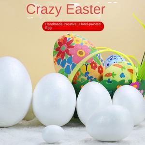 Boule de styromousse blanche solide bricolage décorations de Noël à la main oeuf de pâques ornement de <span class=keywords><strong>maternelle</strong></span> - Product Image 2