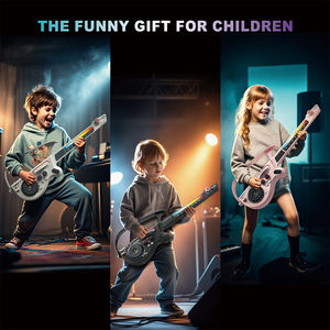 Guitarras Eléctricas de Juguete para Niños, Multifuncionales, de Plástico ABS, con Diseño de Dibujos Animados, Regalos Educativos de Aprendizaje, Instrumentos Musicales - Product Image 2