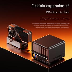 WTR MAX 11-Bay Desktop NAS, AMD Ryzen 7 Pro 8 8845HS 8-core/16เธรด, USB4, oculink, ที่เก็บข้อมูลเครือข่ายที่แนบมา (diskless) - Product Image 4