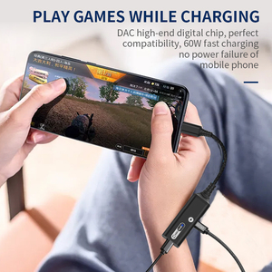 Sản Phẩm Mới Bộ Chuyển Đổi Tai Nghe Type-C Bộ Chuyển Đổi Giắc Âm Thanh <span class=keywords><strong>2</strong></span> Trong 1 Bộ Chuyển Đổi Âm Thanh Loại C Sang 3.5Mm Bộ Chia Cho Điện Thoại Android - Product Image 3