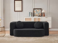 Vakuumkomprimiertes chinesisch-inspiriertes Retro-Sofa, kompakte Größe, modulares Wohnzimmer-Sofa, zweifach nutzbar, einsitziges, faltbares Stoffsofa-Bett
