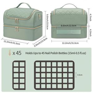 Free Sample New Promotion-Unique Purple Bilayer Women's Train Storage Bag Large Capacity <b>Makeup</b> <b>Box</b> with Portable Zipper Closure - Product Image 5