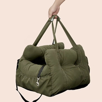 Coussin de transport pour chien personnalisé, multifonctionnel, imperméable, anti-rayures, en tissu doux et chaud, portable, pour voiture, amovible