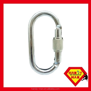 Mosquetón de Acero Forjado con Cierre Giratorio (Zincado) Fabricante OEM/ODM Taiwán 25kN 17mm Ancho de Apertura 199g Certificado CE EN 362 - Product Image 6