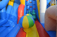 Videur gonflable champignon, château sautant pour enfants avec toboggan, maison de jeu extérieure Bounce House