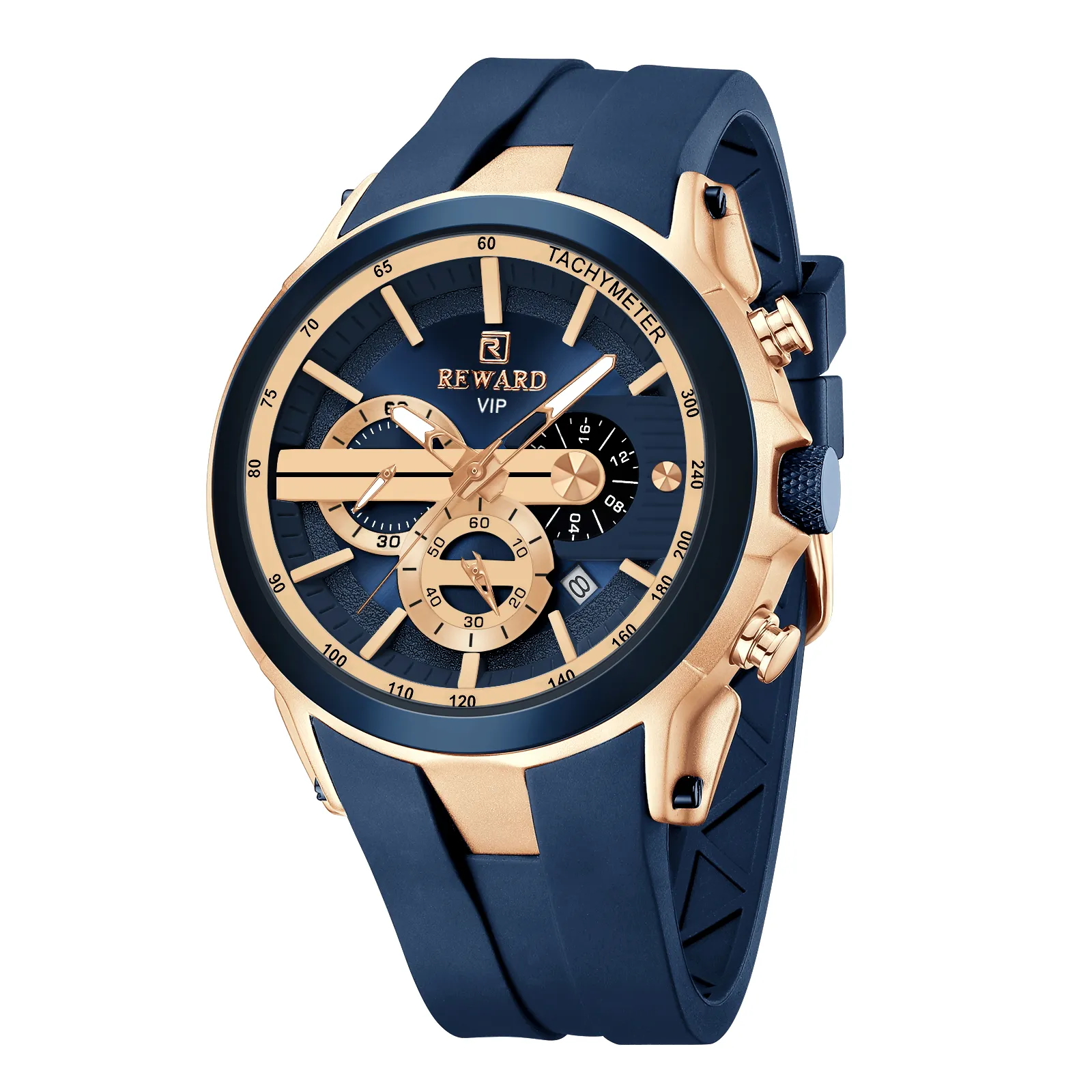Relógio masculino de luxo com logotipo personalizado, pulseira de borracha luminosa para homens