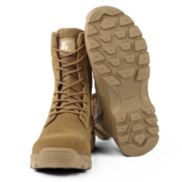 Vente en gros de bottes tactiques personnalisées en cuir véritable, nouvelles bottes de randonnée multifonctionnelles d'extérieur, chaussures d'entraînement antidérapantes et résistantes à l'usure