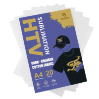 Feuilles de vinyle de sublimation HTV en gros pour couleurs foncées, film de transfert mat A4, fournisseur de presse à chaud pour logos OEM