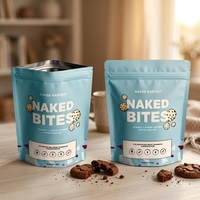Emballage personnalisé en sachet stand-up pour biscuits et gâteaux, sacs en plastique Doypack haute barrière avec fermeture éclair