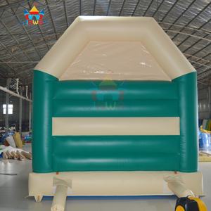 Castillo Inflable Comercial Resistente, Clásico, Verde y Beige, Casa de Brinco Comercial para Alquiler en Fiestas y Eventos al Aire Libre - Product Image 3