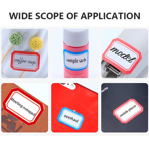 65*115mm 4 Stück/Blatt Bunte Selbstklebende Preisschilder-Aufkleber Beschreibbar Schnelltrocknend Digitaldruck Kühlschrank-Haftnotizen <span class=keywords><strong>Dialog</strong></span> - Product Image 3