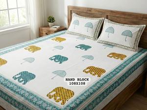 Sábana de algodón de primera calidad, tamaño Super King, hecha a mano, con 2 fundas de almohada reversibles con cremallera, disponible a precio de mayorista. - Product Image 5
