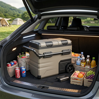 Réfrigérateur-congélateur portable à compresseur double zone 12V 24V DC avec panneau solaire prêt à l'emploi pour les voyages hors réseau et les aventures