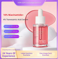 Sérum Éclaircissant et Hydratant à l'Alpha Arbutine 2% et au Riz, Niacinamide, Vitamines B12 et E, avec 10% TXA et 4% Sérum, Marque Privée OEM, Vente en Gros