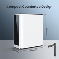Robinet intelligent sans réservoir 600 GPD, électrique, en plastique, pour usage domestique, eau alcaline riche en minéraux, filtration 0,0001 µm, multi-températures