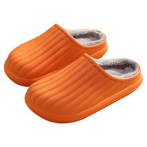 Nouvelles pantoufles en coton Eva Plush, chaudes, imperméables, à semelle épaisse, antidérapantes, unisexes, pantoufles chaudes en coton pour femmes, pantoufles tendance - Product Image 6