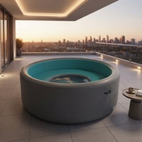 Piscine gonflable de jardin avec marches antidérapantes pour piscines hors sol et piscine gonflable familiale d'extérieur avec canapé
