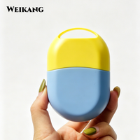 Bouteille de crème solaire en plastique anti-fuite pour soins de la peau en marque propre avec corde de suspension - Emballage cosmétique à bouchon à vis ovale