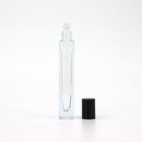 Bouteille de rouleau de parfum vide en verre carré rond de 10ml avec boîte magnétique Rouleau de parfum rectangulaire sur bouteille avec boîte Logo personnalisé